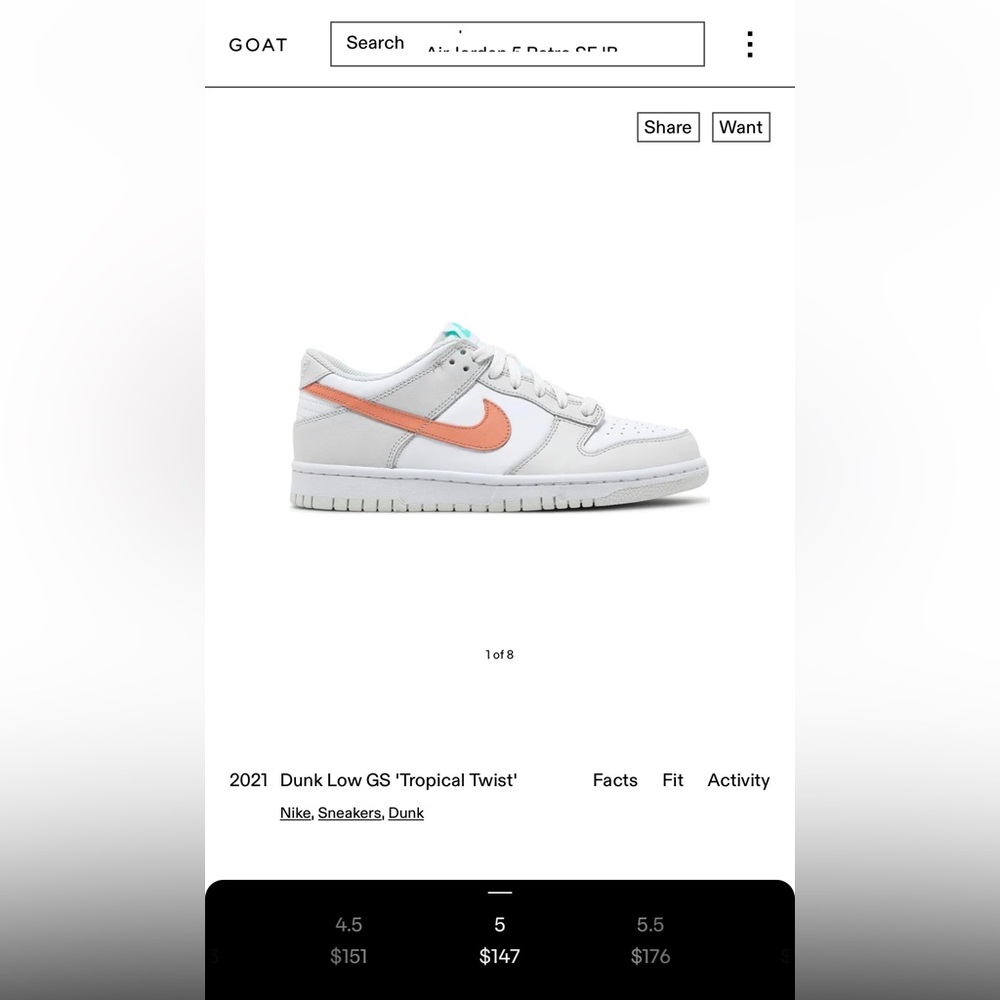 2021 Dunk Low GS 'Tropical Twist'